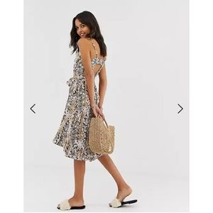 River Island Resort midi cami beach dress in snake print